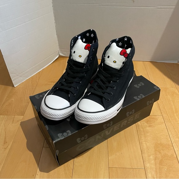 NIB women’s hello kitty converse high tops - Picture 2 of 8